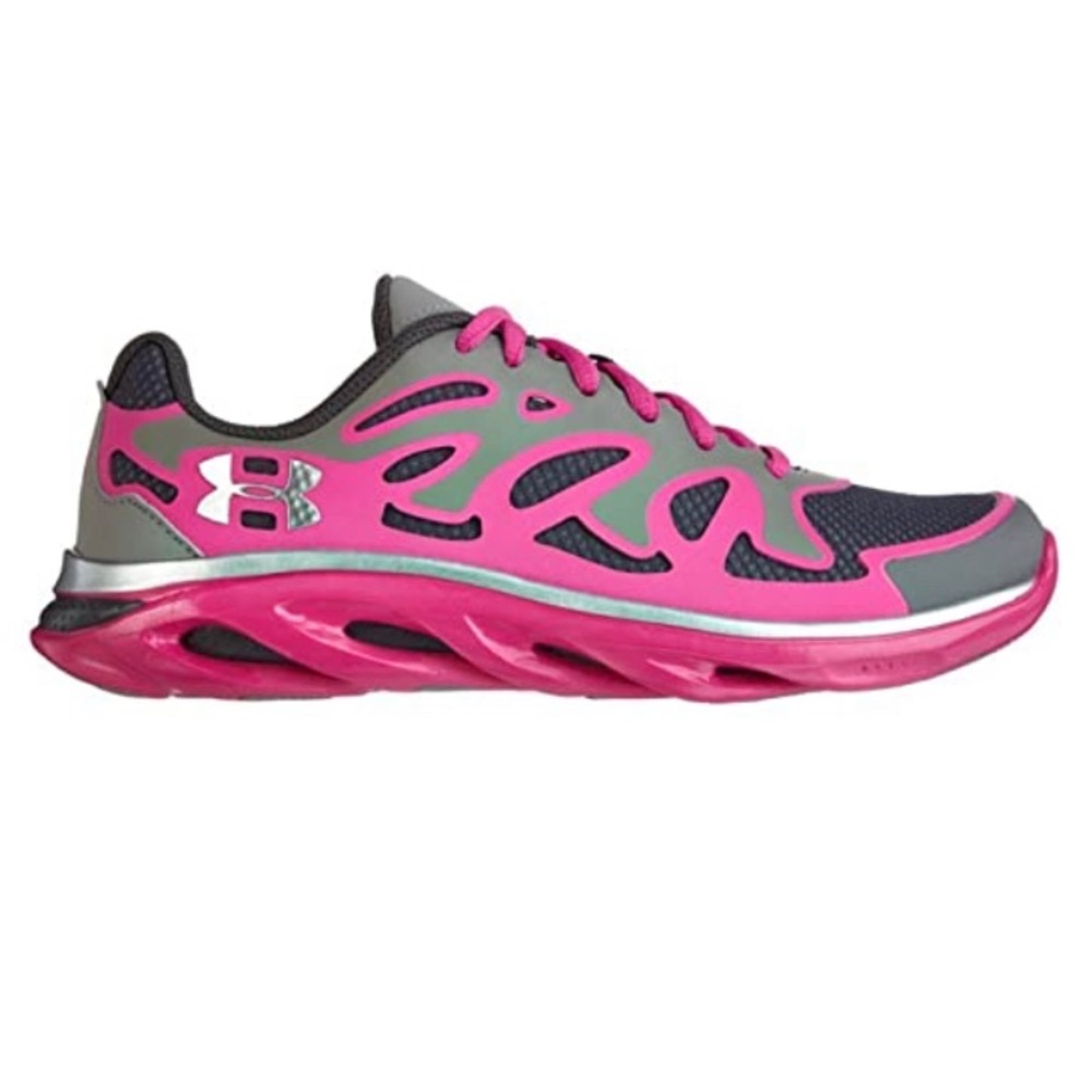 Under Armour UA GGS Micro G Spine Evo Sneakers Gray Pink Girl Youth